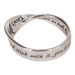 35-6856 Don't Quit Mobius Ring Verse Size 9