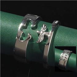 35-6214 RNG SP PUZZLE RING ANGEL SZ 10