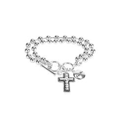 Picture of Dicksons 30-4943T Bracelet Cross Silver Toggle