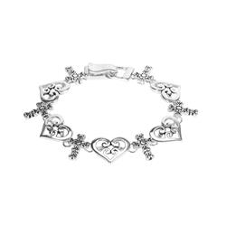 Picture of Dicksons 30-4927T Bracelet Cross Magnetic Link Silver