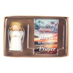 Picture of Dicksons ANGRFIG-151 Angel Figurine Pray Shortest Distance