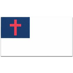 MAG-1002 Magnet Christian Flag 5x2.75