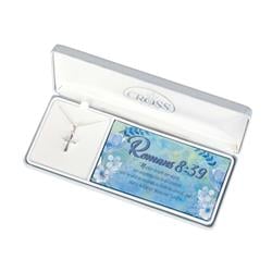 73-8055P Necklace Cross Romans 8:39 18in