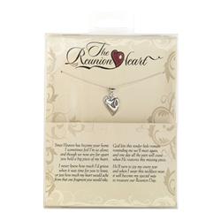 35-8052 Necklace Reunion Heart Silver Plate 18in