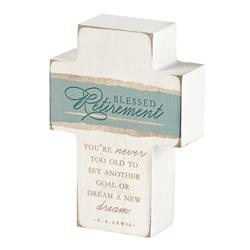 TPLKC34-73 Tabletop Plaque Cross Blessed Retirement