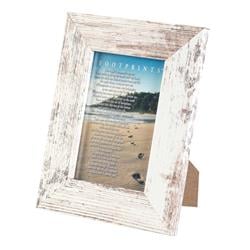 PF1704W-46-14 Tabletop Art Footprints Distressed White