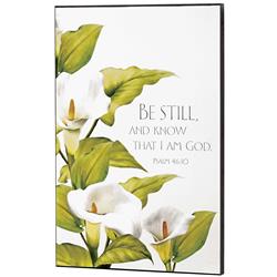 PLK1218-902 Wall Plaque Be Still Ps.46:10 12x18 MDF