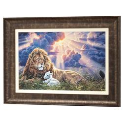 Picture of Dicksons 28X-3424-1151 Frame Art Lion Lamb Perfect Peace 34x24