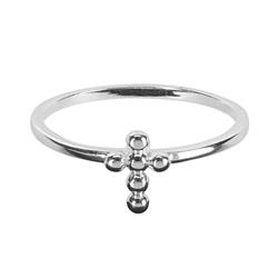 35-8274 Ring Ball Cross Size 7 Silver