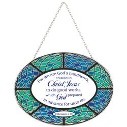SUNCG-1015 Oval Suncatcher Gods Handiwork 9in