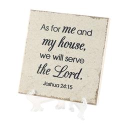 TILE-3QIV Tabletop Decor As For Me And My House