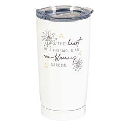 Picture of Dicksons SSTUMW-139 Tumbler Heart Friend Floral White 20oz