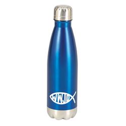 Picture of Dicksons SSWBBL-10 Water Bottle Fish WWJD Blue 17 oz