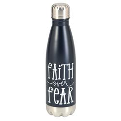 Picture of Dicksons SSWBBLK-8 Water Bottle Faith Over Fear Black 17oz