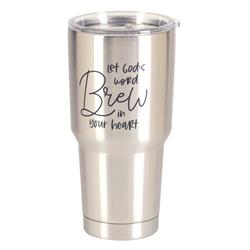 Picture of Dicksons SSTUM-123 Tumbler Let Gods Word Brew In Heart 30oz