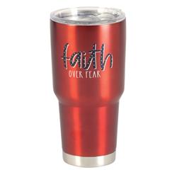 Picture of Dicksons SSTUM30R-9 Tumbler Faith Over Fear Red 30 oz