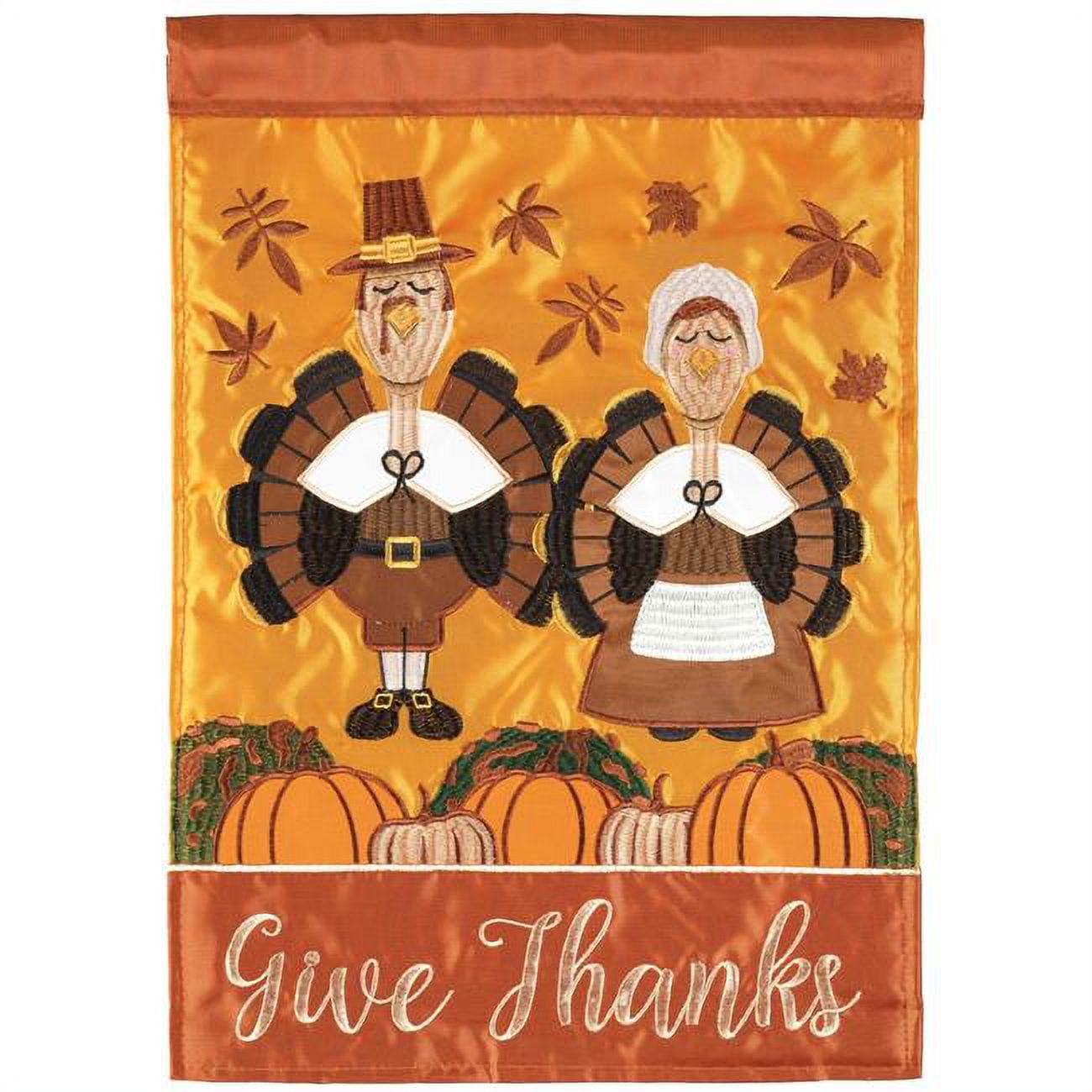 Flag Turkey Pilgrims Polyester 13x18