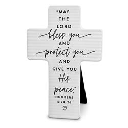 11453 Cross Hold Onto Hope Bless You White