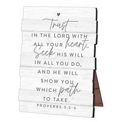 45040 Plaque Hold Hope Trust Wood Stacked Desk
