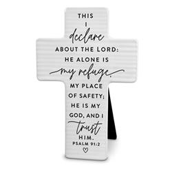11454 Cross Hold Onto Hope My Refuge White