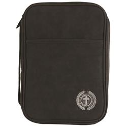 BCV-TL206 Bible Cover Black With Cross Thinline