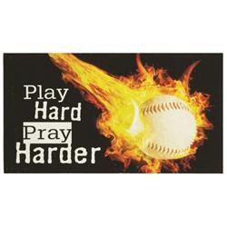 MAG-1010 Magnet Baseball Play Hard Pray 5x2.75