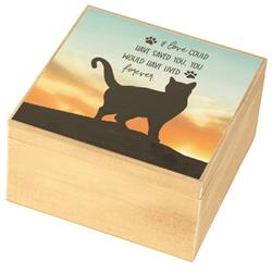 WOODBOX-141 Keepsake Box Cat If Love Could Have MDF
