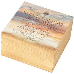 WOODBOX-134 Keepsake Box When I Come Home To Heaven