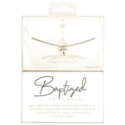 J35-7938 Necklace Baptized Cross 18in Chain