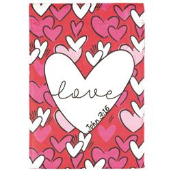 FLAG-2113 Flag Hearts Love John 3:16 13x18