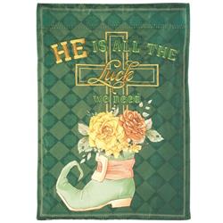 FLAG-2116 Flag Cross He Is All The Polyester 13x18