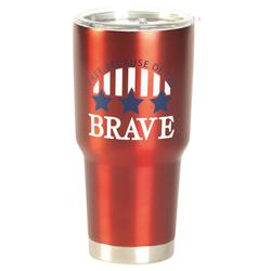 Picture of Dicksons SSTUM30R-11 Tumbler Free Because Of The Brave Red