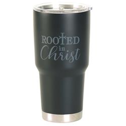 Picture of Dicksons SSTUM30B-10 Tumbler Rooted In Christ Black 30 oz