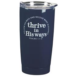 Picture of Dicksons SSTUMN-94 Tumbler Thrive In His Ways Navy 20 oz