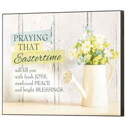 PLK1411-933 Wall Plaque Praying At Eastertime