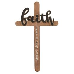 WCR-183 Wall Cross Faith Resin 9.5in