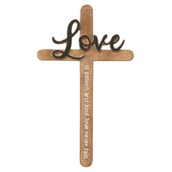 WCR-182 Wall Cross Love Resin 9.5in