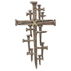 WCR-187 Wall Cross Nails Resin 12in