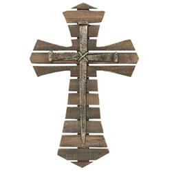 WWC-75 Wood Wall Cross Nails Resin 16in