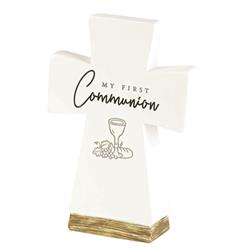 TTCR-835 Tabletop Cross My First Communion Resin