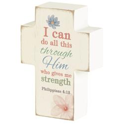 TPLKC34-86 Tabletop Cross Plaque I Can Do All