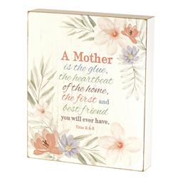 TPLK810-72 Tabletop Plaque A Mother Is The Glue