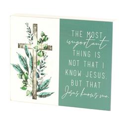 TPLK108-67 Tabletop Plaque Jesus Knows Me 10x8