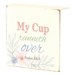 TPLK33-226 Tabletop Plaque My Cup Runneth Over