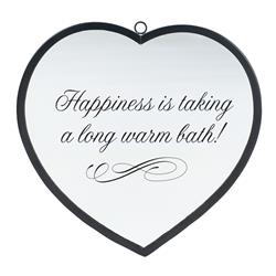 Picture of Dicksons HMW-08-08BK Heart Mirror Happiness Bath Small Black