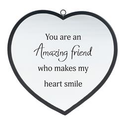 Picture of Dicksons HMW-08-06BK Heart Mirror Amazing Friend Small Black