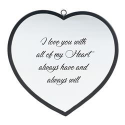 Picture of Dicksons HMW-08-05BK Heart Mirror I Love You Small Black