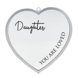 Picture of Dicksons HMW-08-12C Heart Mirror Daughter Loved Small Silver