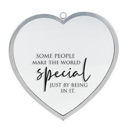HMW-10-12C Heart Mirror Some People Make Med Silver