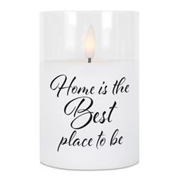 PGC-04-22WH LED Candle Home Is The Best Place 4in